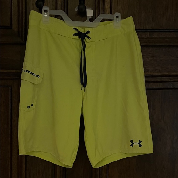 Under Armour Men's Bright Yellow Board Shorts - Picture 1 of 3